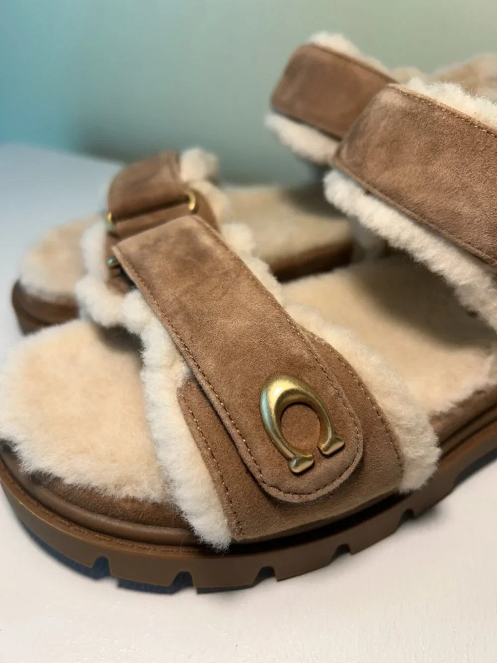 Coach Women's Brynn Shearling Sandal